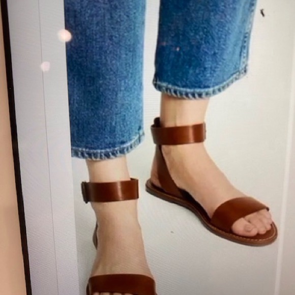 Madewell The Boardwalk Woman’s Cognac Leather Sandals, Size 8, New Without Tags - Picture 4 of 5
